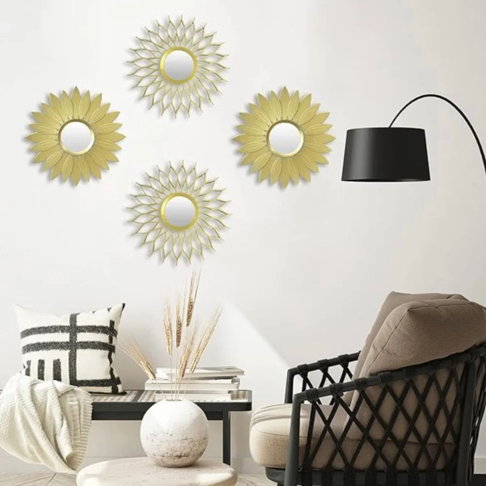 SGUTEN Mirror Wall Art Home Decor 10” Set of 4